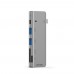 Адаптер WIWU A521T USB Type-C Hub 5-in-1 Type-C Adapter Hub with 2 USB 3.0 Ports Silver  Перехідники
   3 