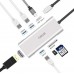 Адаптер WIWU A631STR USB-C Hub with 3 x USB 3.0, Micro SD Slot, SD Card Slot, LAN Silver  Перехідники
   2 