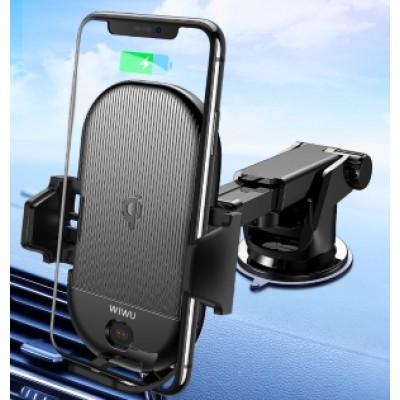 Автомобільне зарядне WiWU Liberator Wireless Charging Car Mount Black  Автомобільні зарядні
   1 