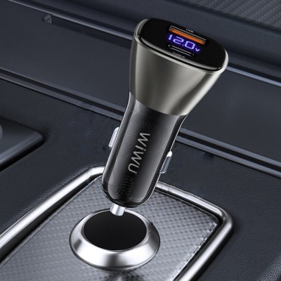 Автомобильное зарядное WiWU PD 72W Car Charger PC500 Black  Автомобільні зарядні
   1 
