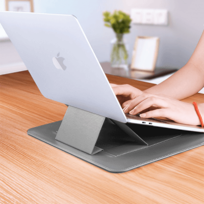 Чохол WIWU Skin Pro Slim Stand Sleeve для MacBook Pro 14,2'' (2021) Space Gray  Чохли для Macbook
   2 