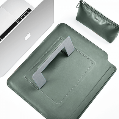 Чохол WIWU Skin Pro Slim Stand Sleeve для MacBook Pro 14,2'' (2021) Midnight Green  Чохли для Macbook
   3 