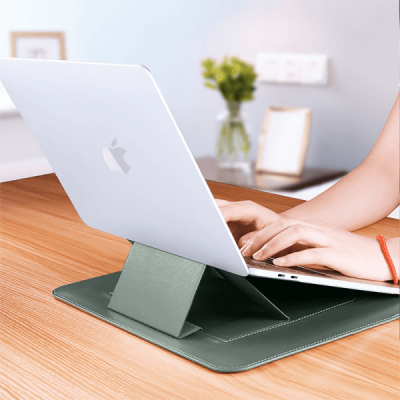 Чохол WIWU Skin Pro Slim Stand Sleeve для MacBook Pro 14,2'' (2021) Midnight Green  Чохли для Macbook
   2 
