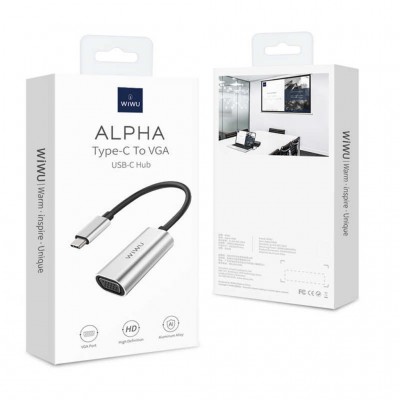 Адаптер WIWU HUB Type-C to VGA Grey  Перехідники
   2 