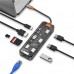 Адаптер WIWU Cyber Hub USB-C With 2xUSB3.0/USB2.0/SD/TF(3.0)/HDMI(4K30)/PD/RJ45  Перехідники
   1 
