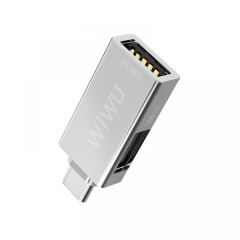 Адаптер WIWU T02 USB Type-C Hub 1xUSB 3.0/1xUSB 2.0 Silver