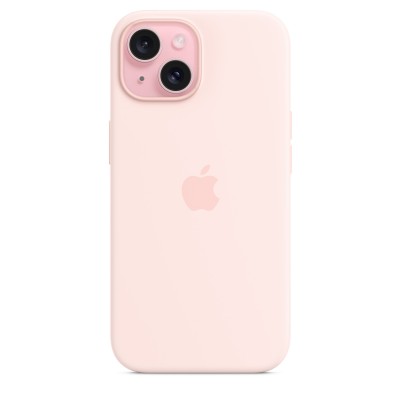 Чохол Apple iPhone 15 Silicone Case with MagSafe - Light Pink Copy  Чохли для iPhone
