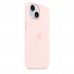 Чохол Apple iPhone 15 Silicone Case with MagSafe - Light Pink Copy  Чохли для iPhone
   1 