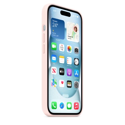 Чохол Apple iPhone 15 Silicone Case with MagSafe - Light Pink Copy  Чохли для iPhone
   2 