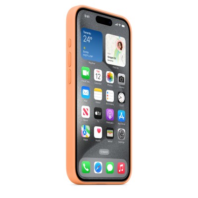 Чохол Apple iPhone 15 Pro Silicone Case with MagSafe - Orange Sorbet Copy  Чохли для iPhone
   2 