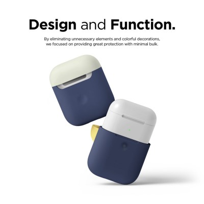 Чохол Elago A2 Duo Case Indigo/Classic White/Yellow for Airpods with Wireless Charging Case  Чохли для AirPods
   4 