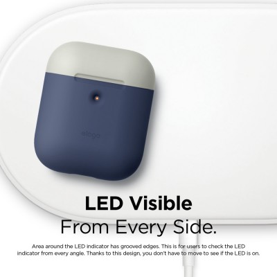 Чохол Elago A2 Duo Case Indigo/Classic White/Yellow for Airpods with Wireless Charging Case  Чохли для AirPods
   1 