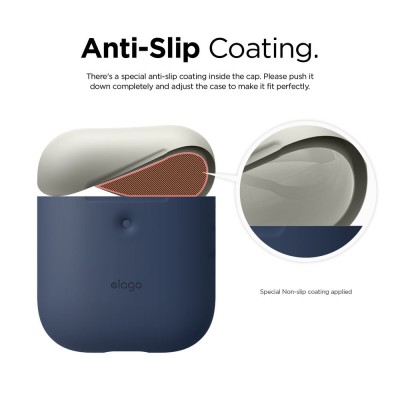 Чохол Elago A2 Duo Case Indigo/Classic White/Yellow for Airpods with Wireless Charging Case  Чохли для AirPods
   3 