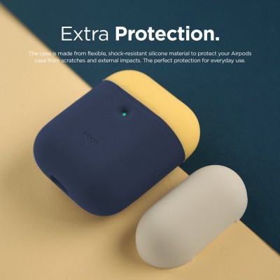 Чохол Elago A2 Duo Case Indigo/Classic White/Yellow for Airpods with Wireless Charging Case  Чохли для AirPods
   5 