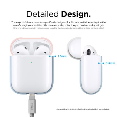 Чохол Elago A2 Duo Case Pastel Blue/Pink/White for Airpods with Wireless Charging Case  Чохли для AirPods
   1 