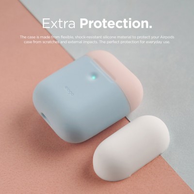 Чохол Elago A2 Duo Case Pastel Blue/Pink/White for Airpods with Wireless Charging Case  Чохли для AirPods
   3 