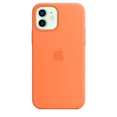 Чехол Apple iPhone 12/12 Pro Silicone Case with MagSafe - Kumquat  Чехлы для iPhone   1 