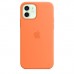 Чехол Apple iPhone 12/12 Pro Silicone Case with MagSafe - Kumquat  Чехлы для iPhone   1 