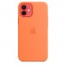 Чехол Apple iPhone 12/12 Pro Silicone Case with MagSafe - Kumquat  Чехлы для iPhone   2 