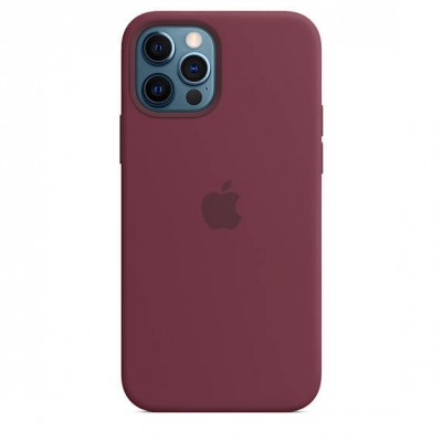 Чохол Apple iPhone 12/12 Pro Silicone Case with MagSafe - Plum  Чохли для iPhone
   4 