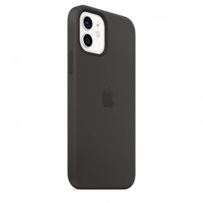 Чохол Apple iPhone 12/12 Pro Silicone Case with MagSafe -Black  Чохли для iPhone
   3 
