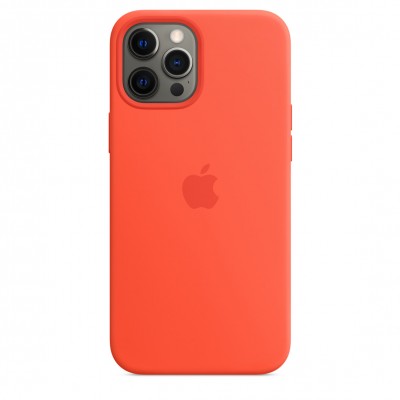 Чохол Apple iPhone 12 Pro Max Silicone Case with MagSafe - Electric Orange Copy  Чохли для iPhone
