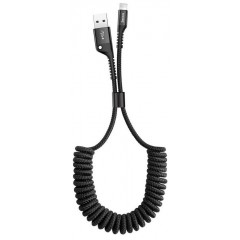 Кабель Baseus Fish Eye Spring Data Cable USB For iP 2A 1m Black