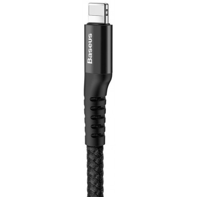 Кабель Baseus Fish Eye Spring Data Cable USB For iP 2A 1m Black  Кабелі, адаптери
   1 