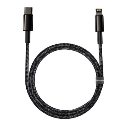 Кабель Baseus Tungsten Gold Fast Charging Data Cable Type-C to iP PD 20W 1m Black  Кабелі, адаптери
   2 