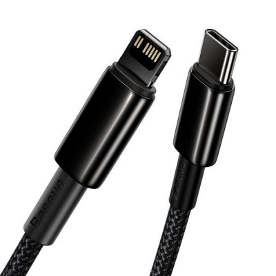 Кабель Baseus Tungsten Gold Fast Charging Data Cable Type-C to iP PD 20W 1m Black  Кабелі, адаптери
   1 
