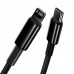 Кабель Baseus Tungsten Gold Fast Charging Data Cable Type-C to iP PD 20W 1m Black  Кабелі, адаптери
   1 