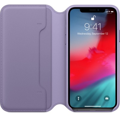 Чохол Apple iPhone XS Leather Folio - Lilac  Чохли для iPhone
   1 
