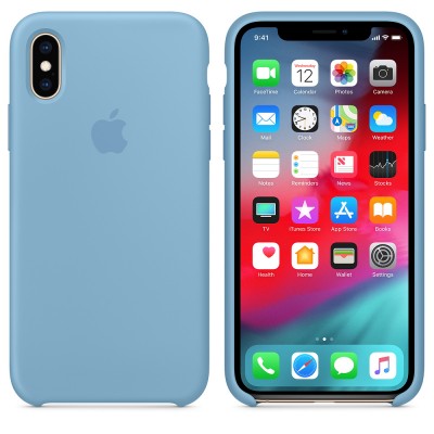 Чехол Apple iPhone XS Silicone Case - Cornflower  Чехлы для iPhone   2 
