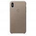 Чехол Apple iPhone XS Max Leather Case - Taupe  Чехлы для iPhone   2 