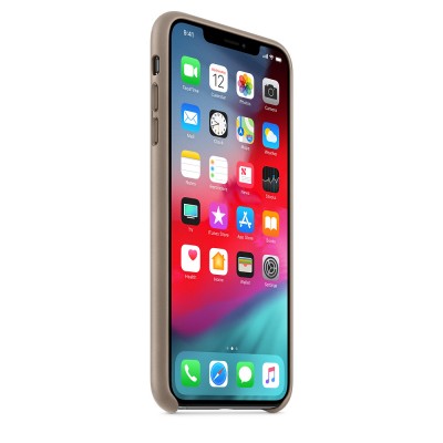 Чехол Apple iPhone XS Max Leather Case - Taupe  Чехлы для iPhone   2 