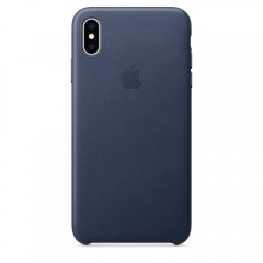 Чохол Apple iPhone XS Max Leather Case - Midnight Blue