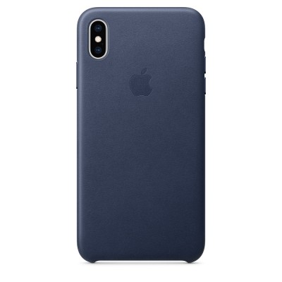 Чохол Apple iPhone XS Max Leather Case - Midnight Blue  Чохли для iPhone
