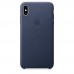 Чохол Apple iPhone XS Max Leather Case - Midnight Blue  Чохли для iPhone
   2 