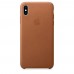 Чохол Apple iPhone XS Max Leather Case - Saddle Brown  Чохли для iPhone
   2 