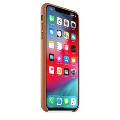 Чохол Apple iPhone XS Max Leather Case - Saddle Brown  Чохли для iPhone
   2 