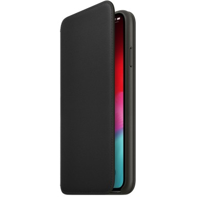 Чохол Apple iPhone XS Max Leather Folio - Black  Чохли для iPhone
