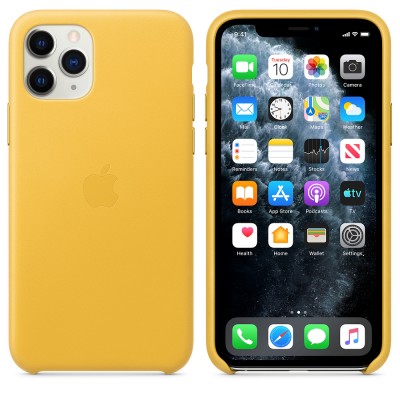 Чохол Apple iPhone 11 Pro Leather Case - Meyer Lemon  Чохли для iPhone
