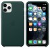 Чохол Apple iPhone 11 Pro Max Leather Case - Forest Green  Чохли для iPhone
   3 