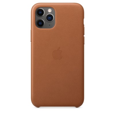 Чохол Apple iPhone 11 Pro Max Leather Case - Saddle Brown  Чохли для iPhone
   1 