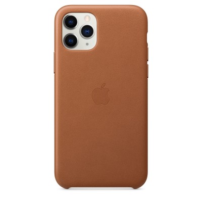 Чохол Apple iPhone 11 Pro Max Leather Case - Saddle Brown  Чохли для iPhone
   3 