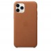 Чохол Apple iPhone 11 Pro Max Leather Case - Saddle Brown  Чохли для iPhone
   3 