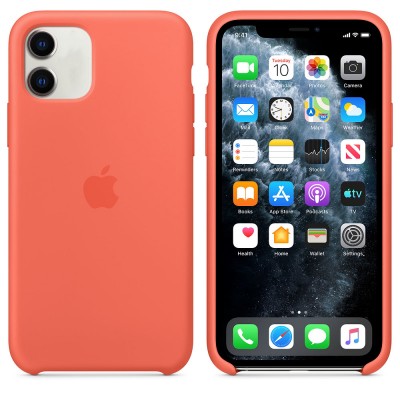 Чехол Apple iPhone 11 Silicone Case - Clementine (Orange) Copy  Чехлы для iPhone   1 