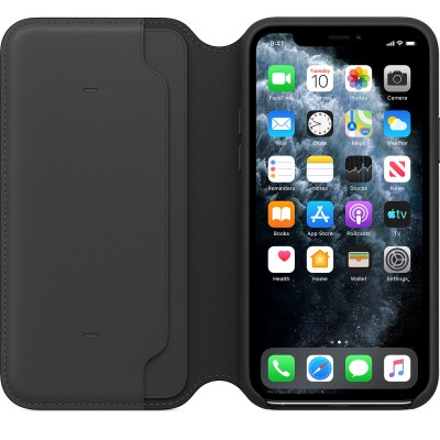 Чохол Apple iPhone 11 Pro Max Leather Folio - Black  Чохли для iPhone
   1 