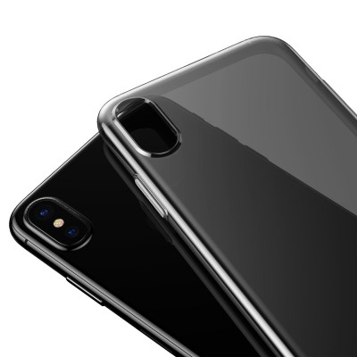 Чехол Baseus Simple Series Case For iPhone X （Clean TPU）Transparent Black  Чехлы для iPhone   3 