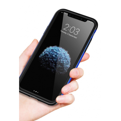 Чехол Baseus Bumper Case For iPhone X Dark Blue  Чехлы для iPhone   1 